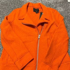 Women's Vibrant Orange Teddy Jacket